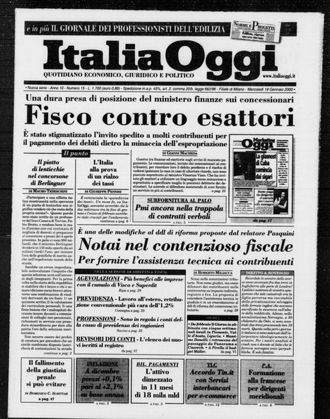 Italia oggi : quotidiano di economia finanza e politica